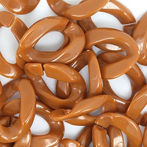 100pcs Acrylic Chain Links Open Link Size 23mmx17mm Plastic Chain Links Chunky Chain Links Twist Links Oval Links (ZKPJ016)