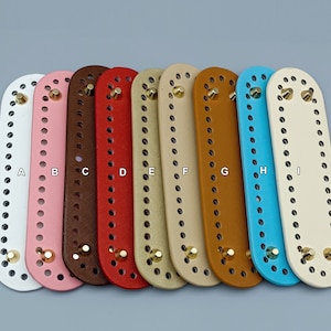 Rectangle Crochet Bag Bottom Shaper With Holes Insert Base for Tote Purse Making Pre punched DIY PU Leather Bag Bottom 5x18cm (BBPJ_003)