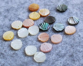 2pcs 10x11mm Shell Charms naturale Shell Ciondolo Charm ciondolo spacer bracciale collana gioielli forniture (DJ_P_302)