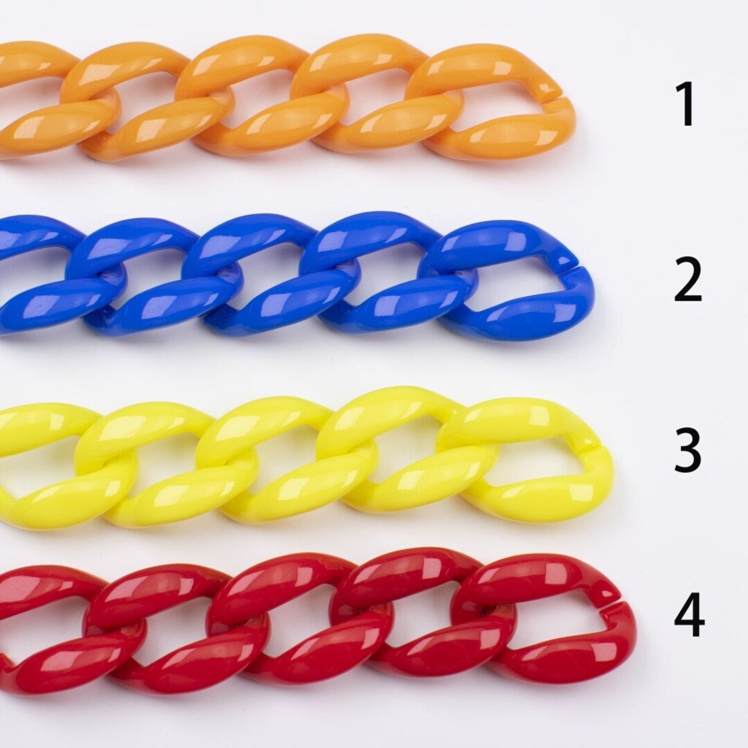 100pcs Acrylic Chain Links Open Link Size 38mmx26mm Plastic Chain Links