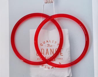 Un par de asas redondas de acrílico para bolsos de mano y asas de resina (ST_L_1206_CE)