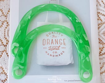 A pair of Acrylic Purse Handles Resin Handbag Handles (ST_L_1184_CE)