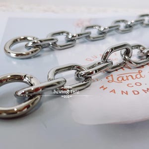 Silber Geldbörse Kette 17 mm Taschenkette Ersatzband Geldbörse Kette Taschenband Geldbörse Griff Taschenzubehör (ST_BL_022)