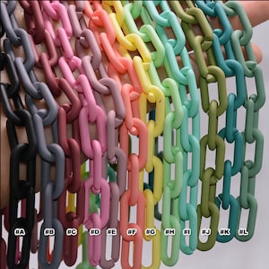 30pcs Acrylic Chain Links Open Link Size 19mmx11mm Plastic Chain Links Chunky Chain Links Twist Links Oval Links (ZKPJ073)