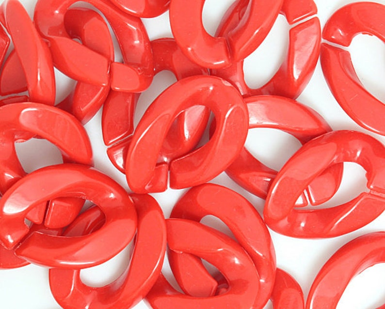 100pcs Acrylic Chain Links Open Link Size 23mmx17mm Plastic Etsy