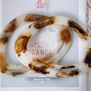A pair of Acrylic Purse Handles Resin Handbag Handles (ST_L_1188_CE)
