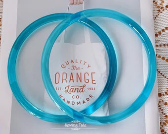 Par de asas redondas de acrílico para bolso de mano (ST_BL_159)