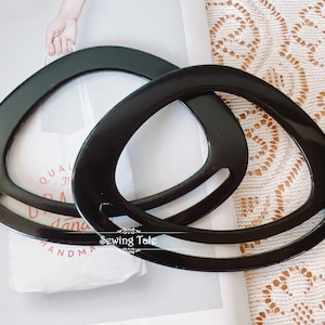 A pair of Acrylic Purse Handles Resin Handbag Handles (ST_L_1190_CE)
