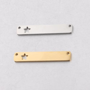 10Pcs Stainless Steel Blank Bar 6x35mm Stainless Steel Bar Stick Pendant Charm Stainless Steel Bar Neckace Blanks Engraving  (HYJ-MB-031)