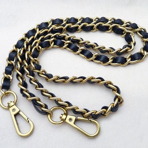 Leather Chain Metal Gold Purse Chain bag chain replacement strap purse chain bag strap purse handle bag hardware (ST_BL_136)