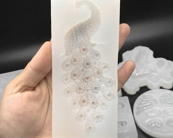 Peacock Silicone Mold Resin Silicone Mould Jewelry Making Epoxy Resin Molds Jewelry Earring Resin Mold (DJ_M_082)