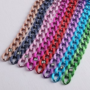 2pcs of 70cm Long Acrylic Links Chain Multiple Color Choices Links (ZKPJ263)