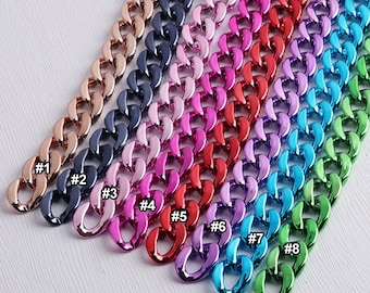 2pcs of 70cm Long Acrylic Links Chain Multiple Color Choices Links (ZKPJ263)