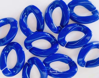 100pcs Acrylic Chain Links Open Link Size 23mmx17mm Plastic Chain Links Chunky Chain Links Twist Links Oval Links (ZKPJ009)