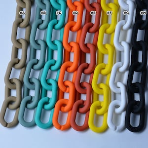 25pcs Acrylic Chain Oval Links 23x17mm Plastic Curb Chain Link Plastic Open Links Necklace Chain Links  (ZKPJ080)