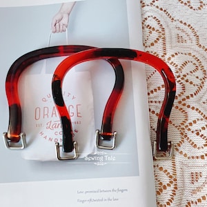 A pair of 10.5cm Width Acrylic Purse Handles Resin Handbag Handles (ST_L_1287)