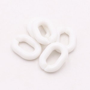 50pcs Acrylic Chain Links 15x20mm Plastic Links Open Links Matte Necklace Chain Links  (ZKPJ137)