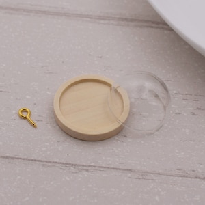 1 Piece Clear Dome Glass Ball Bottles Pendant Charms Vials Wish Bottles Clear Glass Globe  DIY Pendant Charm Supplies  (BLP013)