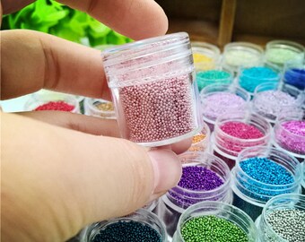 Une Mini boîte de perles de résine UV charges Kawaii fouet garnitures Decoden bijoux artisanat verre boule remplissage métiers de résine (DJ_F_072)