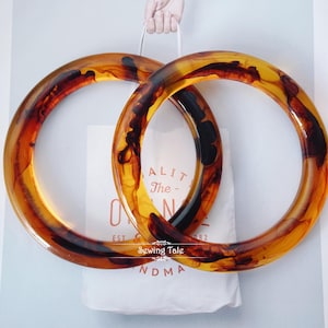 A pair of Acrylic Purse Handles Resin Handbag Handles (ST_L_1177)