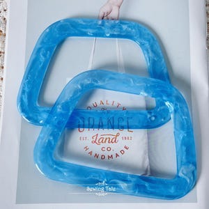 A pair of Acrylic Purse Handles Resin Handbag Handles (ST_BL_158)