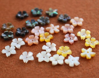 2pcs 8mm Flower Shell Charms Natural Shell  Pendant Charm Pendant Spacer Bracelet Necklace Jewelry Supplies (DJ_P_270)
