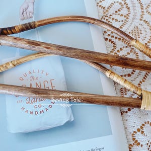 A pair of Bamboo Purse Handles 27cm Handbag Wood Handles Hardware Handle for Purse Making (ST_BL_051)