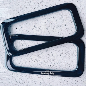 Ein Paar rechteckige Acryl-Geldbeutel Griffe Harz Handtasche Griffe (ST_L_1200_CE)