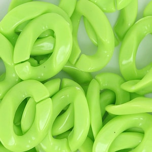 100pcs Acrylic Chain Links Open Link Size 23mmx17mm Plastic Chain Links Chunky Chain Links Twist Links Oval Links (ZKPJ013)