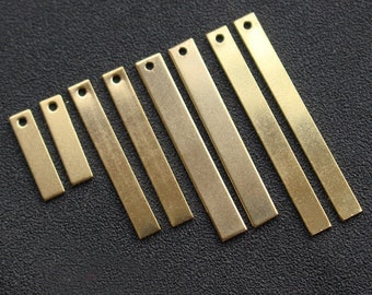 10pcs Brass Bar Geometric Charms Raw Brass Charm Pendant Spacer Bracelet Necklace Jewelry Supplies (DJ_P_342)