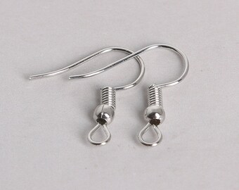 Hypoallergenic Earrings Hooks Fish Hook Ball Coil French Ear Wires