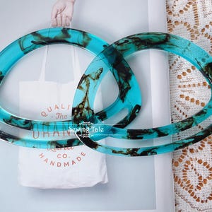 A pair of Acrylic Purse Handles Resin Handbag Handles (ST_L_1186_CE)