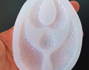 A Set Wing Silicone Mold Resin Silicone Mould Jewelry Making Epoxy Resin Molds Jewelry Earring Resin Mold (DJ_M_062)