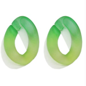 20pcs Iridescent Rainbow Acrylic Chain Links 20x30mm Translucent Plastic Open Links Matte Necklace Chain Links  (ZKPJ053)