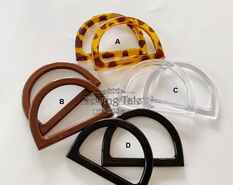 A pair of Acrylic Purse Handles Resin Handbag Handles (ST_BL_053)