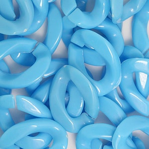 100pcs Acrylic Chain Links Open Link Size 23mmx17mm Plastic Chain Links Chunky Chain Links Twist Links Oval Links (ZKPJ010)