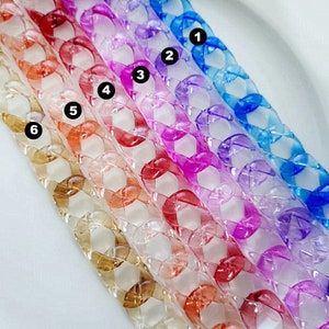 100pcs Acrylic Chain Links Open Link Size Plastic Chain Links Twist Links Oval Links (ZKPJ339)