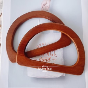 A pair of Wood Purse Handles 15cm Round Handbag Handles Handbag Hardware Handle for Purse Making (ST_BL_032)