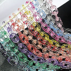 1 Meter Transparent Clear Chain, Acrylic Chain, Jewelry Supplies