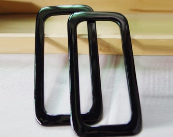 A pair of Acrylic Rectangular Purse Handles Resin Handbag Handles (ST_L_1200_CE)