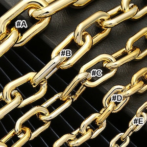100pcs Gold Color Acrylic Chain Oval Links Plastic Curb Chain Link Plastic Open Links Necklace Chain Links  (ZKPJ165)