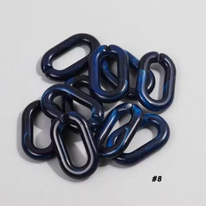 50pcs Acrylic Chain Links Open Link Size 40x24mm Plastic Chain Links Chunky Chain Links Twist Links Oval Links (ZKPJ298)