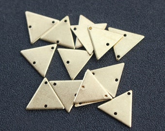 10pcs Brass Triangle Charm Geometric Charms 15mm Raw Brass Charm Pendant Spacer Bracelet Necklace Jewelry Supplies (DJ_P_322)