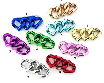 100pcs Heart Links Acrylic Chain Links Open Link Size 21mmx29mm Plastic Chain Links Chunky Chain Links Twist Links Oval Links (ZKPJ328)