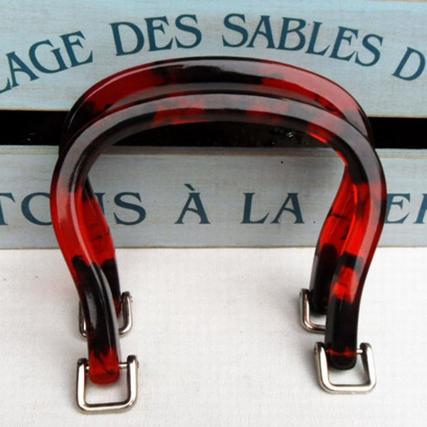 A pair of 10.5cm Width Acrylic Purse Handles Resin Handbag Handles (ST_L_1287)