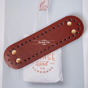 Rechteckig häkeln Taschenboden Former mit Löchern Einsatz Basis für Tote Geldbörse Herstellung vorgestanzt DIY PU Leder Taschenboden 5 x 18 cm (BBPJ_003)