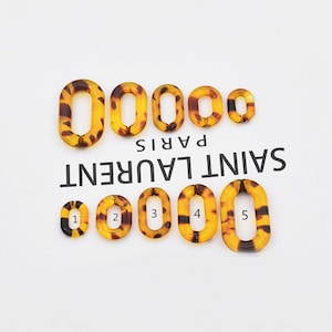 30 Pieces Tortious Acrylic Chain Links Open Link Plastic Chain Links Chunky Chain Links Twist Links Oval Links (ZKPJ105)