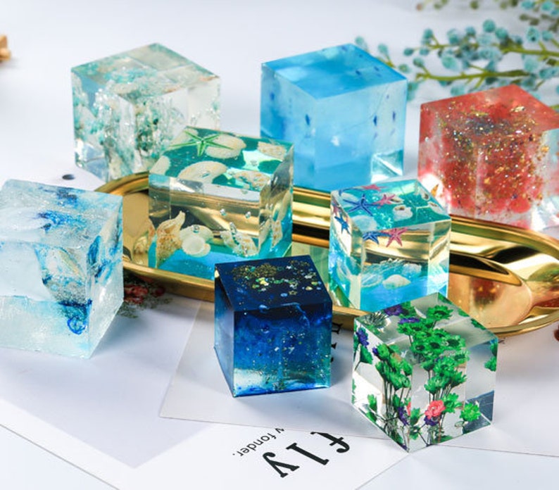 Cube Shape Silicone Mold Resin Silicone Mould Jewelry Making Etsy