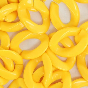 100pcs Acrylic Chain Links Open Link Size 23mmx17mm Plastic Chain Links Chunky Chain Links Twist Links Oval Links (ZKPJ007)