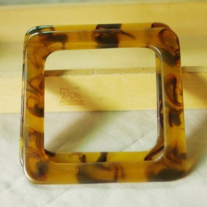 A pair of Acrylic Square Purse Handles Resin Handbag Handles (ST_L_1194_CE)